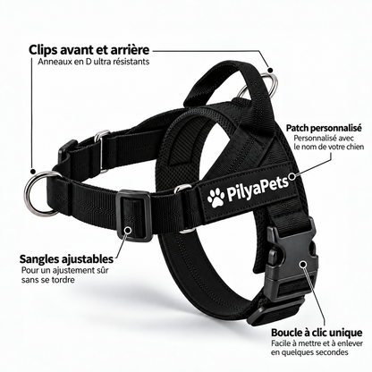 Harnais anti-traction pour chien PilyaPets
